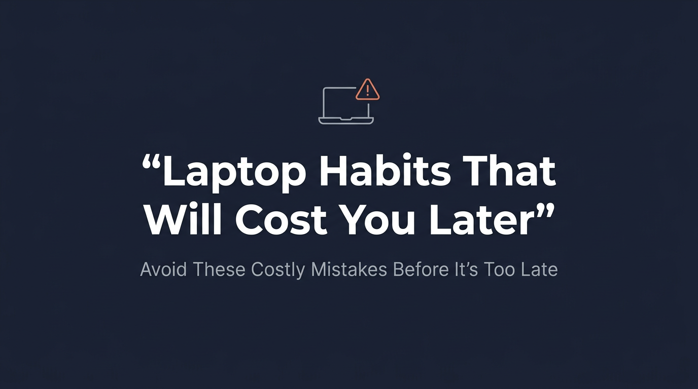 Laptop Habits That Will Cost You Later